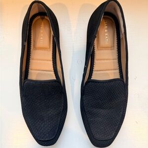 Kelly & Katie Textured Black Loafers